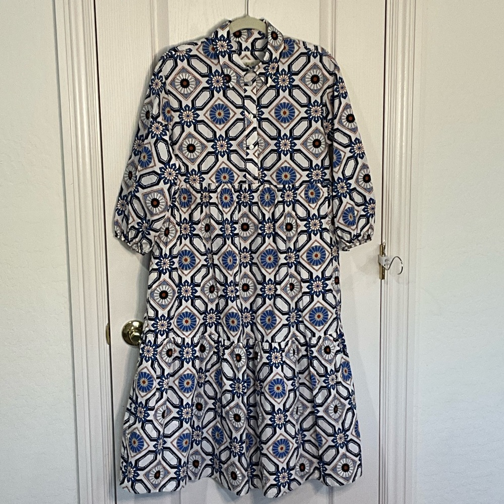 Maeve by Anthropology Geometric Patterned Dress